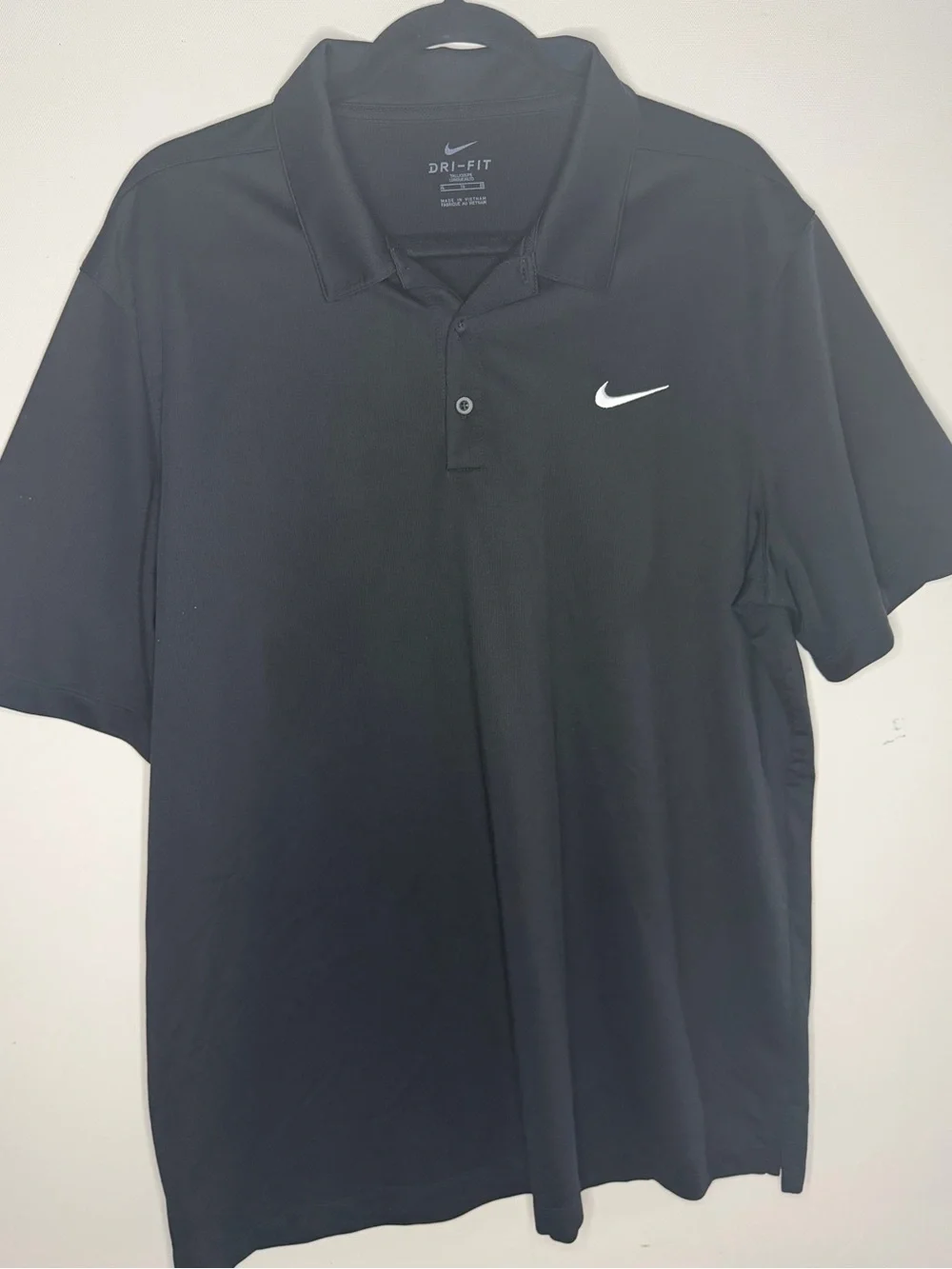 Nike Black Polo with White Swoosh